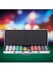 relaxdays Pokerkoffer 500 Chips in Silber