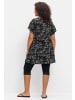 sheego Shirt und Leggings in schwarz-weiß