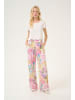 CULTURE Casual Hose CUvalerie Relaxed fit in Yellow/Pink Abstract