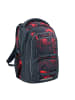 Coocazoo Schulrucksack-Set PORTER "Broken Black" 3-tlg. in Schwarz/Rot