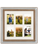 Beliani Fotorahmen SINTA in Silber/Braun/Beige - (W) 50 x (H) 50 x (L) 5 cm Vertikal