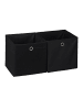relaxdays 4x Aufbewahrungsbox in Schwarz - (B)30 x (H)30 x (T)30 cm