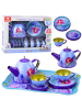 Wisam Kinder-Teeservice aus Metall mit Tassen, Wasserkocher und Tablett