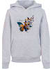 F4NT4STIC Hoodie Schmetterling Frühling in grau meliert