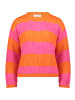 CARTOON Strickpullover mit Rundhalsausschnitt in Orange/Pink