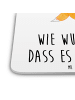Mr. & Mrs. Panda Bierdeckel Fuchs Blumen mit Spruch in Weiß