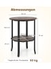 COSTWAY Beistelltisch 2-stufig in Braun