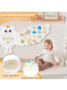 COSTWAY Montessori Motorikbrett 11-in-1 Busy Board ab 1 Jahr in Weiß