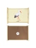 Mr. & Mrs. Panda Serviertablett Storch ohne Spruch in Gelb Pastell