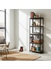 relaxdays Schwerlastregal in Schwarz/ Braun - (B)50 x (H)180 x (T)30 cm