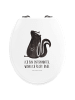 Mr. & Mrs. Panda WC Sitz Stinktier Sitzen mit Spruch in Weiß