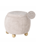 Beliani Pouf ANNABELLA in Beige - (W) 40 x (H) 42 x (L) 40 cm