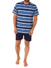 NORMANN kurzarm Schlafanzug Shorty Pyjama Streifen - 78195 in marine