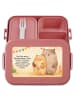 Mr. & Mrs. Panda Bentobox Bären Liebe Design mit Spruch in Rot Pastell