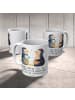 Mr. & Mrs. Panda Tasse 11. Hochzeitstag Stahlhochzeit mit Spruch in Weiß