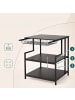 relaxdays Druckertisch in Schwarz - (B)60 x (H)70 x (T)50 cm