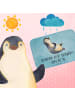 Mr. & Mrs. Panda Duschvorleger Pinguin Lachen mit Spruch in Eisblau