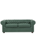 Beliani 3-Sitzer Sofa CHESTERFIELD in Grün/Braun - (W) 195 x (H) 70 x (L) 76 cm