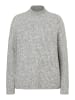 More & More schimmernder Rippstrickpullover in silvergrey melange