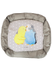 Mr. & Mrs. Panda Katzencouch Wellensittich Liebe ohne Spruch in Grau Pastell