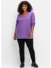 sheego Langarmshirt in lila