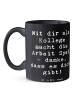 Mr. & Mrs. Panda Tasse Spruch Kollege Freude mit Spruch in Schwarz
