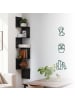 relaxdays Eckregal in Schwarz - (B)20 x (H)125 x (T)20 cm