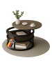 Coemo Couchtisch Swing aus Metall mit verstellbarer Holz Tischplatte in Grau
