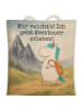 Mr. & Mrs. Panda Shopper-Tasche Einhorn Bergsteiger Design mit S... in Weiß