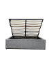 CALICOSY Bett ALBA mit Bettkasten in Grau - (W)204  x (H)36,5  x (L)152 cm