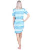 NORMANN kurzarm Nachthemd frohen Streifen Look - 73163 in blau