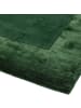 KADIMA DESIGN Teppich Wolle mit Viskose-Mix, Unifarben, Handgefertigt, Robust in Grün