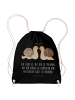 Mr. & Mrs. Panda Stofftasche Schnecken Liebe mit Spruch in Schwarz