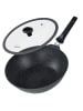 Stoneline SMART Wokpfanne 30 cm, abnehmbarer Griff | mit Deckel in Anthrazit