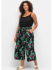 sheego Culotte in schwarz-gemustert