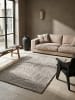 KADIMA DESIGN Wollteppich Kurzflor LEVEN Floral Naturfaser Wohnzimmer in Grau