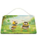 Mr. & Mrs. Panda Schild Bienen Paar Design ohne Spruch in Weiß