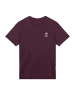 F4NT4STIC T-Shirt Smiley Split Wordmark light Bestickt in maroon
