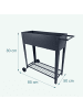 relaxdays Hochbeet in Anthrazit - (B)85 x (H)80 x (T)50 cm