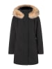 More & More leicht taillierter, warmer Parka, Kapuze in black