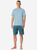 Schiesser Pyjama Casual Essentials in hellblau