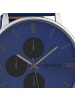 Oozoo Analog-Armbanduhr Oozoo Timepieces blau extra groß (ca. 50mm)