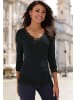 LASCANA Langarmshirt in schwarz