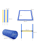 Pawhut Hunde Agility Set Gelb+Blau PE+ Polyester