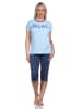NORMANN Capri Pyjama Schlafanzug "RELAX" - 74827 in blau