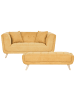 Beliani 2-Sitzer Sofa HABO in Gelb/Braun - (W) 176 x (H) 78 x (L) 72 cm