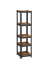 SONGMICS Schwerlastregal Cozory in Vintagebraun-Schwarz - (B)37 x (H)150 x (T)37 cm