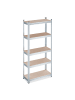 relaxdays 2 x Schwerlastregal in Silber - (B)70 x (H)150 x (T)30 cm