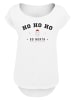 F4NT4STIC Long Cut T-Shirt Ho Ho Ho Santa Claus Weihnachten in weiß