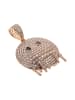 myMo at night Women Pendant With Rhinestones in Rose Gold Black